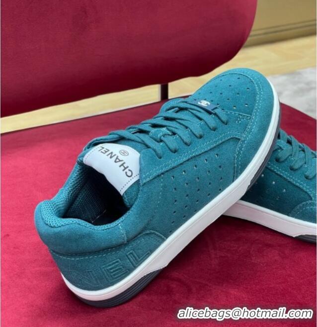 Classic Style Chanel Suede Sneakers G38811 Green