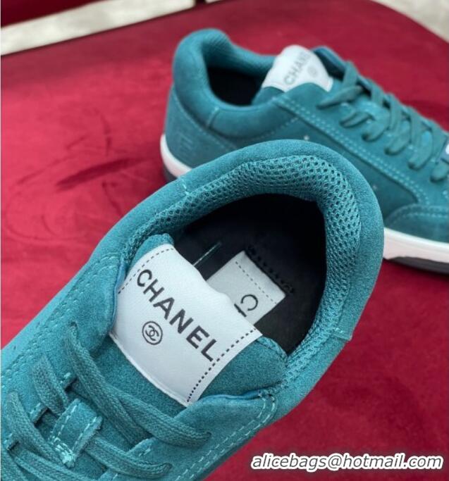 Classic Style Chanel Suede Sneakers G38811 Green