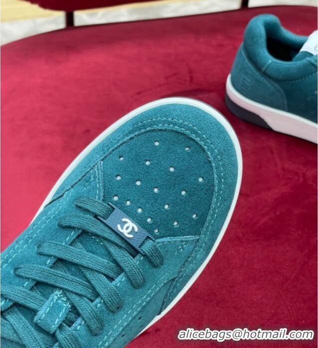 Classic Style Chanel Suede Sneakers G38811 Green