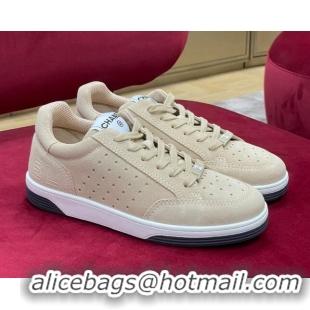 Good Quality Chanel Suede Sneakers G38811 Beige