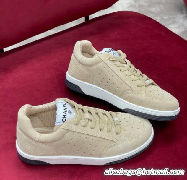 Good Quality Chanel Suede Sneakers G38811 Beige