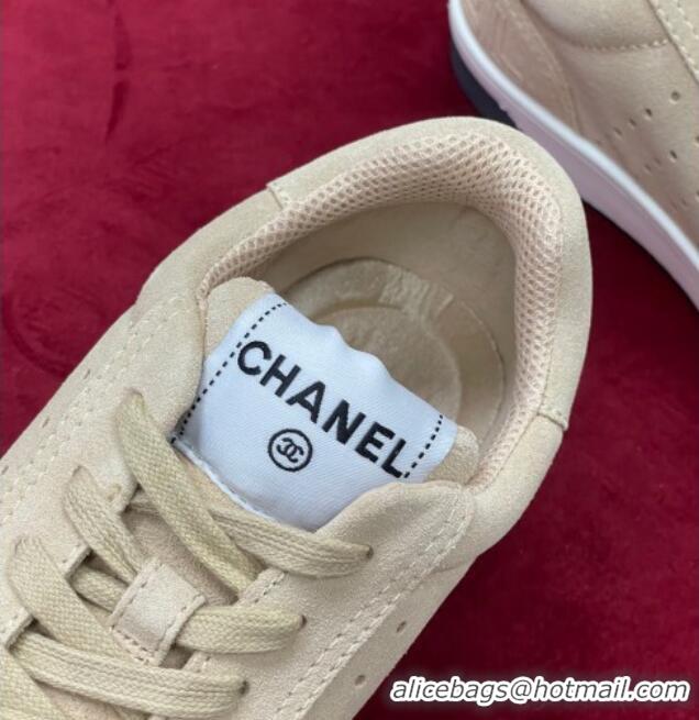 Good Quality Chanel Suede Sneakers G38811 Beige