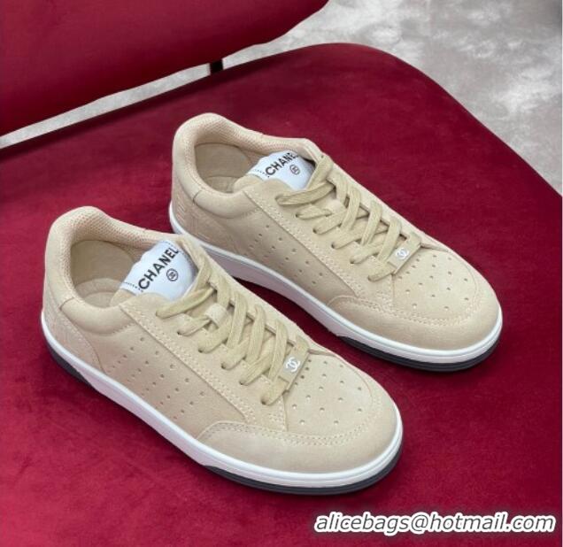 Good Quality Chanel Suede Sneakers G38811 Beige