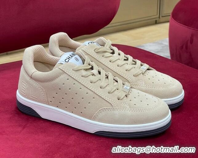 Good Quality Chanel Suede Sneakers G38811 Beige