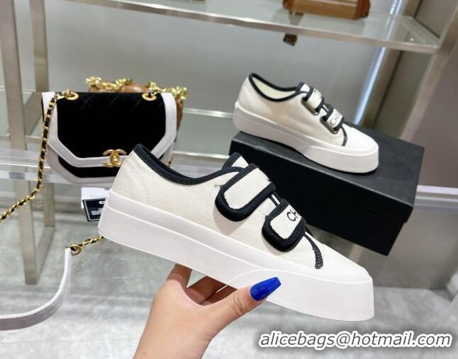 1:1 aaaaa Chanel Canvas Sneakers White 071822