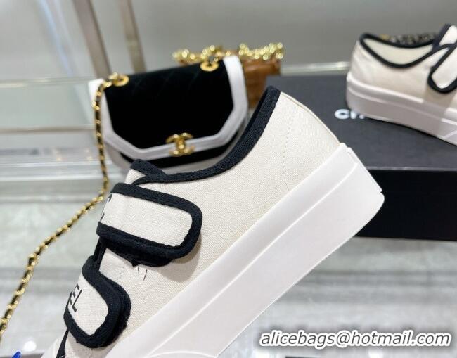 1:1 aaaaa Chanel Canvas Sneakers White 071822