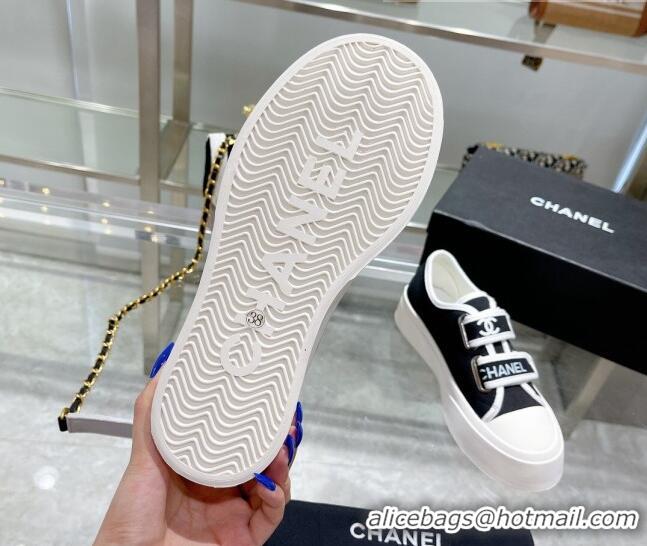 Sumptuous Chanel Canvas Sneakers Black 071824