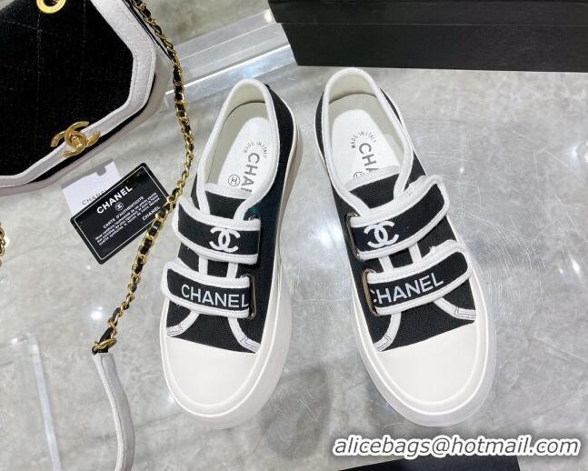 Sumptuous Chanel Canvas Sneakers Black 071824