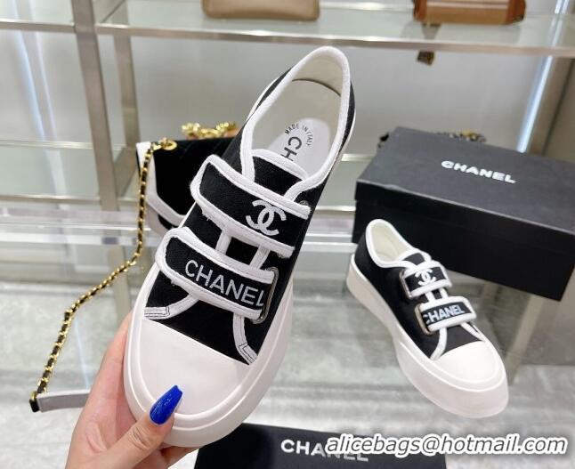 Sumptuous Chanel Canvas Sneakers Black 071824