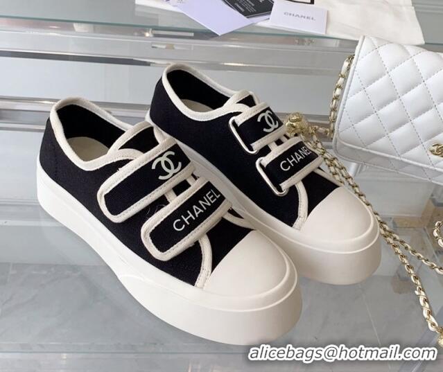 Sumptuous Chanel Canvas Sneakers Black 071824