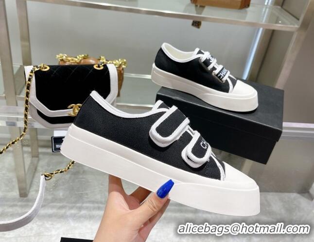 Sumptuous Chanel Canvas Sneakers Black 071824