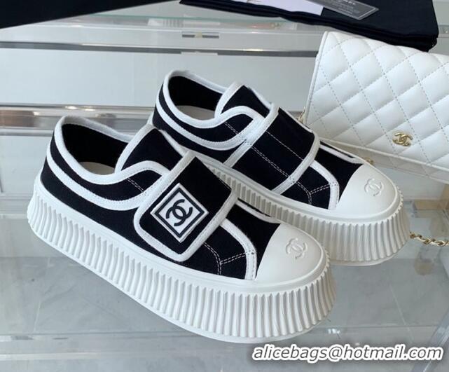 Good Looking Chanel Canvas Platform Sneakers Black 2071827