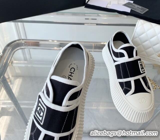 Good Looking Chanel Canvas Platform Sneakers Black 2071827