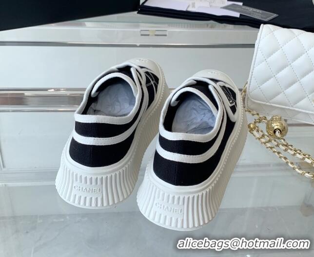 Good Looking Chanel Canvas Platform Sneakers Black 2071827