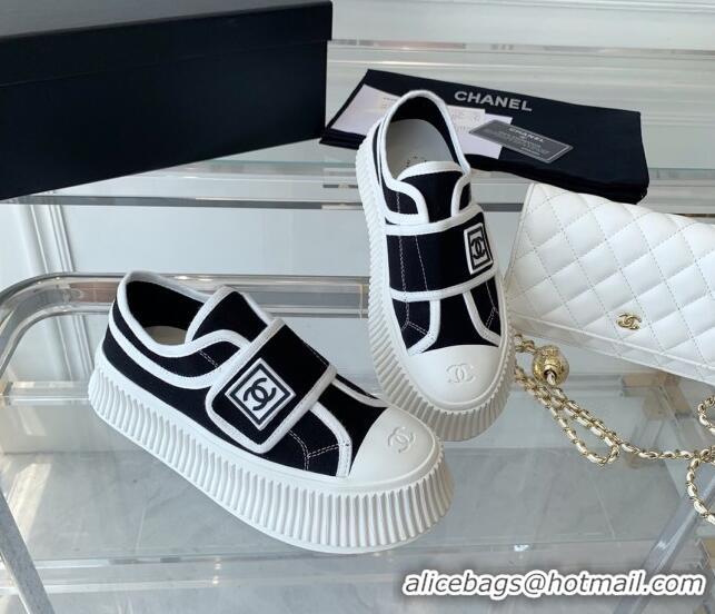 Good Looking Chanel Canvas Platform Sneakers Black 2071827