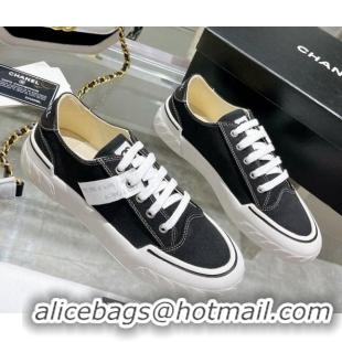 Good Product Chanel Canvas Sneakers Black 071838