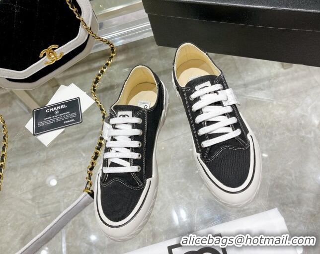 Good Product Chanel Canvas Sneakers Black 071838