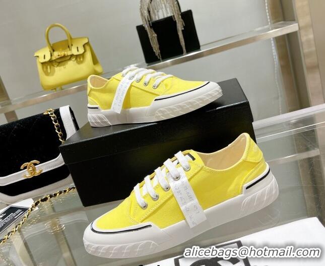 Best Price Chanel Canvas Sneakers Yellow 071840