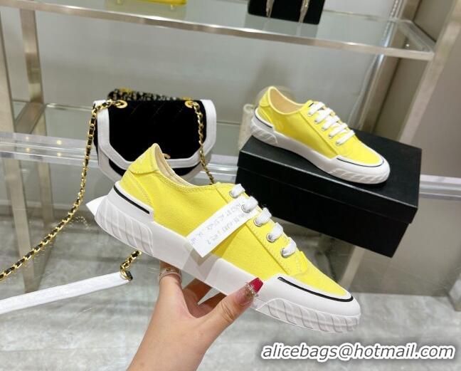 Best Price Chanel Canvas Sneakers Yellow 071840