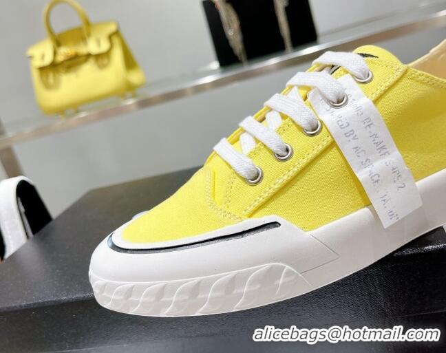 Best Price Chanel Canvas Sneakers Yellow 071840