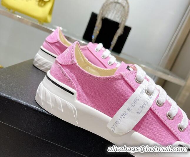 Luxury Chanel Canvas Sneakers Pink 071841