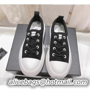 Lowest Price Chanel Canvas Platform Sneakers 5cm Black 071855