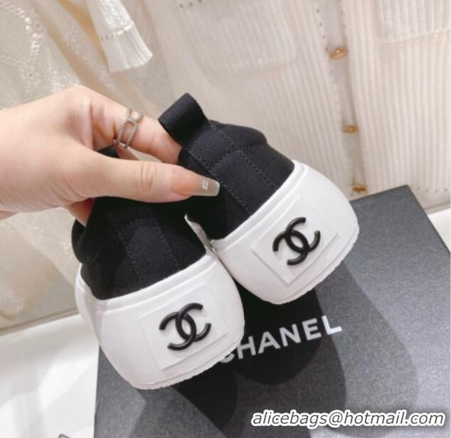 Lowest Price Chanel Canvas Platform Sneakers 5cm Black 071855