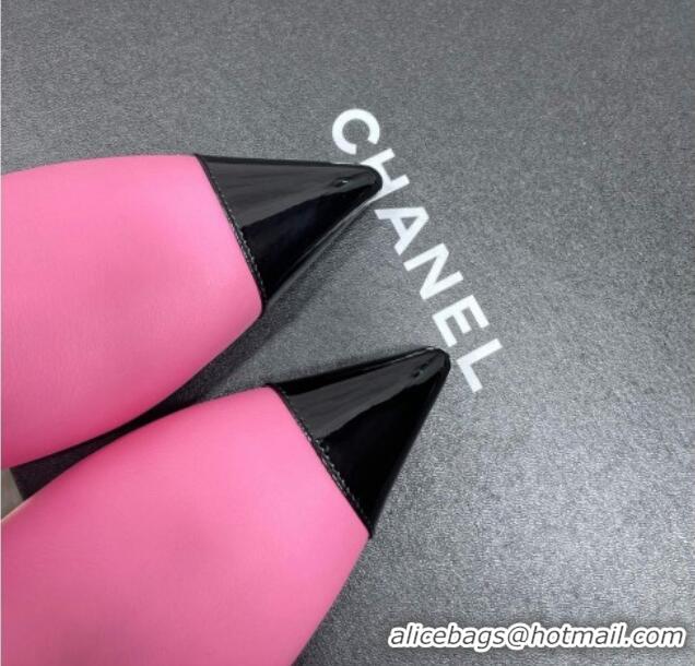 Sumptuous Chanel Calfskin Heel Ankle Boots 3cm G35833 Pink