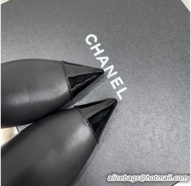 Good Product Chanel Calfskin Heel Ankle Boots 3cm G35833 Black