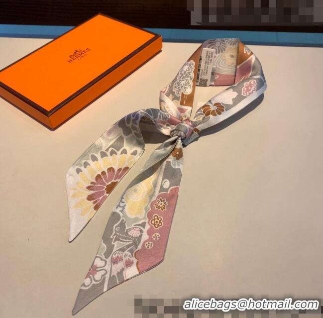 Famous Brand Hermes Silk Bandeau Scarf 5x86cm H2306 Grey 2022