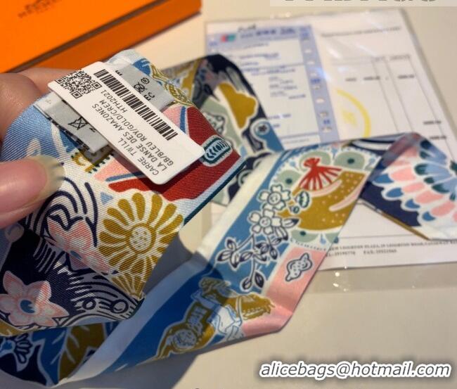 Buy Inexpensive Hermes Silk Bandeau Scarf 5x86cm H2307 Blue 2022