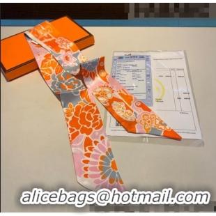 Best Price Hermes Silk Bandeau Scarf 5x86cm H2307 Orange 2022