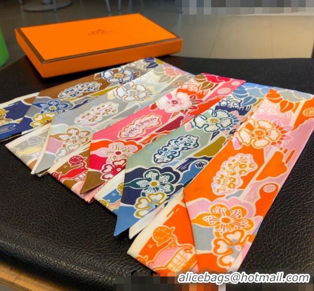 Super Quality Hermes Silk Bandeau Scarf 5x86cm H2307 Pink 2022