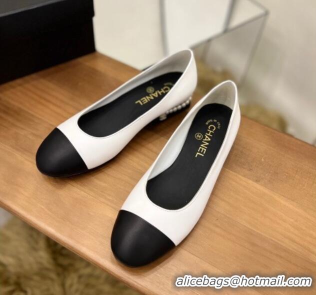 Best Price Chanel Pearl Ballerinas White 080899