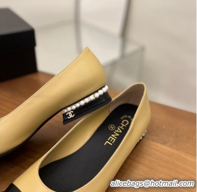 Purchase Chanel Pearl Ballerinas Beige 8089100