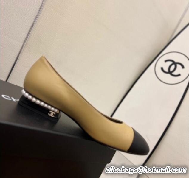 Purchase Chanel Pearl Ballerinas Beige 8089100