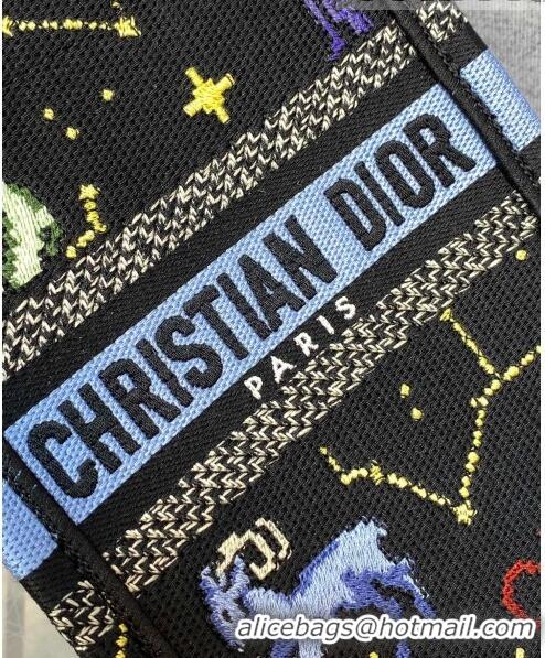 Most Popular Dior Vertical Mini Book Tote Bag in Black Pixel Zodiac Embroidery CD0273 2022