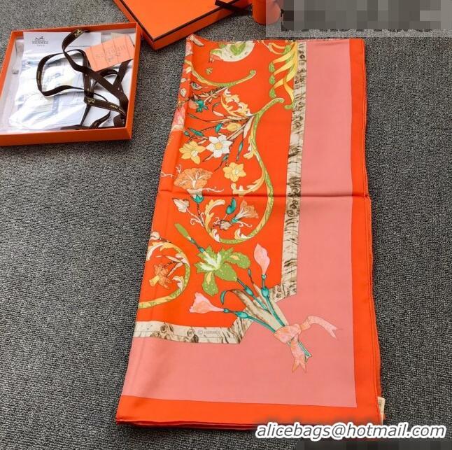 Good Product Hermes Silk Square Scarf 140x140cm H62401 Orange 2022