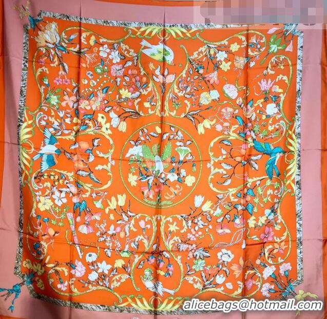 Good Product Hermes Silk Square Scarf 140x140cm H62401 Orange 2022