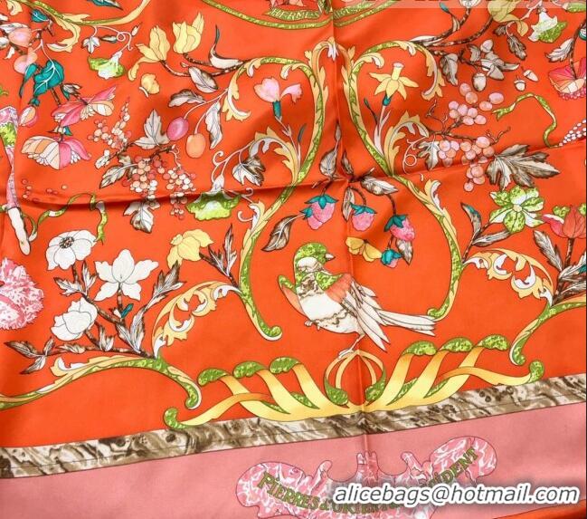 Good Product Hermes Silk Square Scarf 140x140cm H62401 Orange 2022