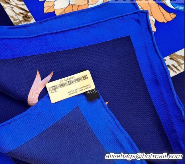 Good Product Hermes Silk Square Scarf 140x140cm H62402 Blue 2022