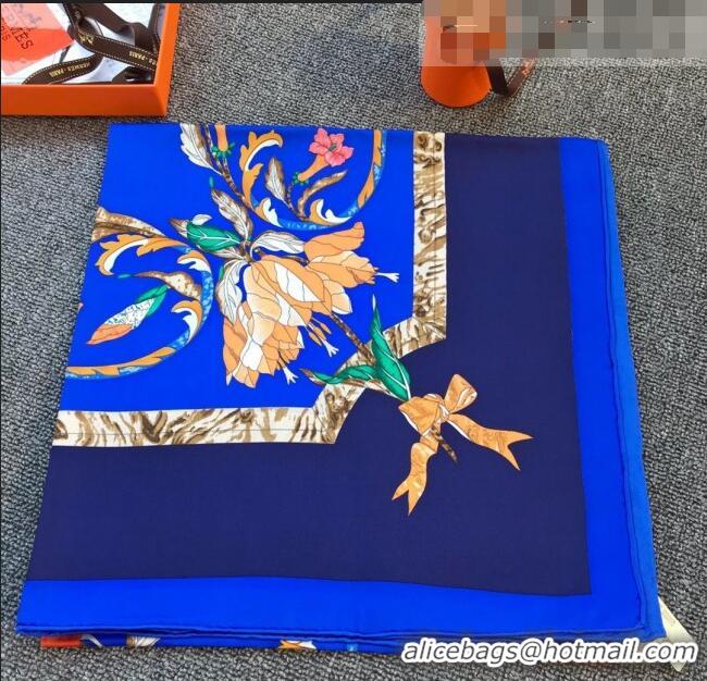 Good Product Hermes Silk Square Scarf 140x140cm H62402 Blue 2022