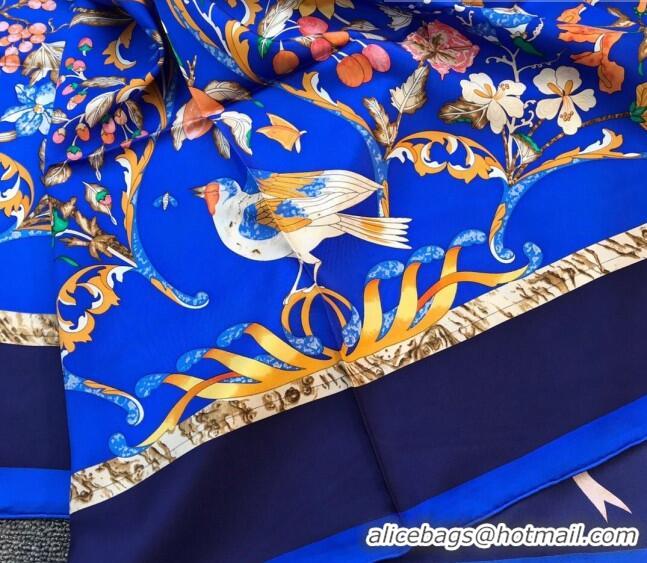 Good Product Hermes Silk Square Scarf 140x140cm H62402 Blue 2022