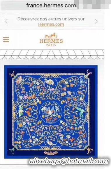 Good Product Hermes Silk Square Scarf 140x140cm H62402 Blue 2022