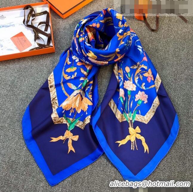 Good Product Hermes Silk Square Scarf 140x140cm H62402 Blue 2022