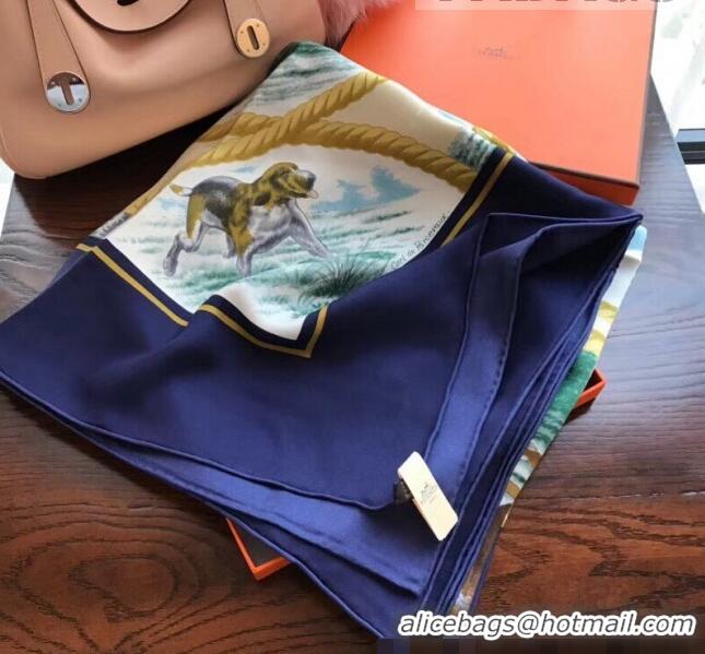 Promotional Hermes Silk Square Scarf 140x140cm H62405 Blue 2022