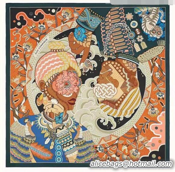 Most Popular Hermes Silk & Cashmere Square Scarf 140x140cm H62414 Orange 2022