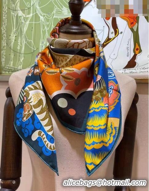 Most Popular Hermes Silk & Cashmere Square Scarf 140x140cm H62414 Orange 2022