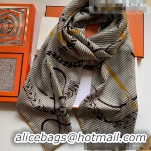 New Design Hermes Cashmere Silk Scarf Shawl 140x140cm 0726 Yellow 2022