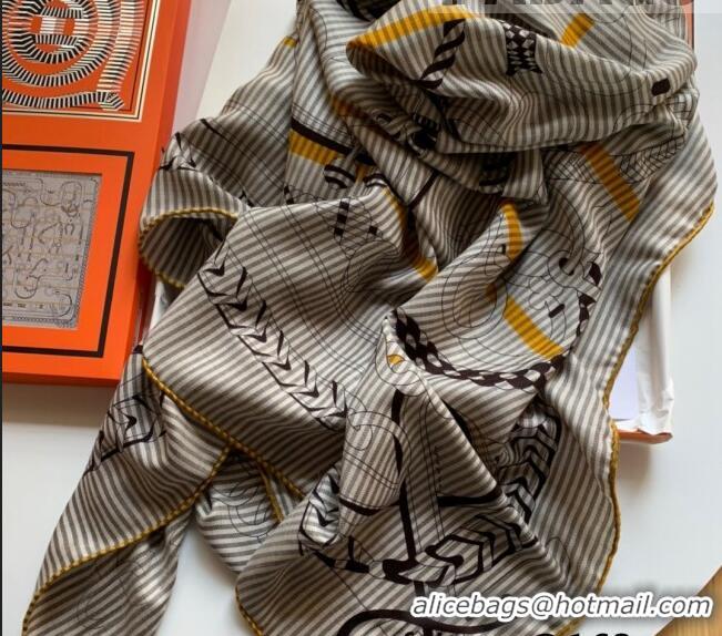 New Design Hermes Cashmere Silk Scarf Shawl 140x140cm 0726 Yellow 2022